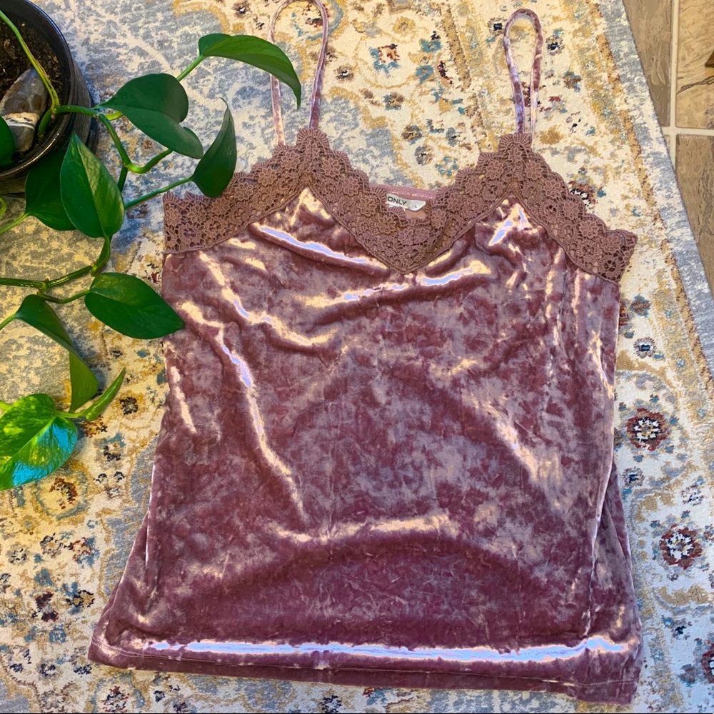 Only Crushed Velour tank top